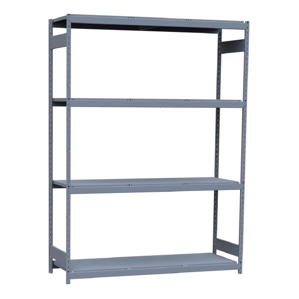 Heavy-Duty Mini-Rack Shelving, 72W x 24D x 99H Starter, 4-Shelf Unit with Steel Decking