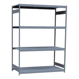 Heavy-Duty Mini-Rack Shelving, 72W x 36D x 99H Starter, 4-Shelf Unit with Steel Decking