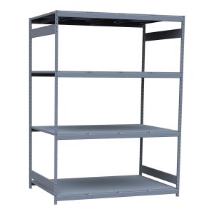 Heavy-Duty Mini-Rack Shelving, 72W x 48D x 99H Starter, 4-Shelf Unit with Steel Decking