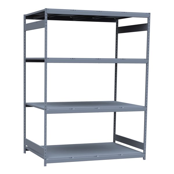 Heavy-Duty Mini-Rack Shelving, 72W x 48D x 99H Starter, 4-Shelf Unit with Steel Decking
