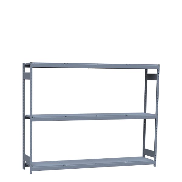 Heavy-Duty Mini-Rack Shelving, 96W x 18D x 75H Starter, 3-Shelf Unit with Steel Decking
