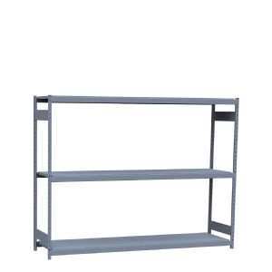 Heavy-Duty Mini-Rack Shelving, 96W x 24D x 75H Starter, 3-Shelf Unit with Steel Decking