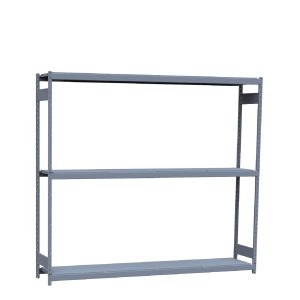 Heavy-Duty Mini-Rack Shelving, 96W x 18D x 87H Starter, 3-Shelf Unit with Steel Decking