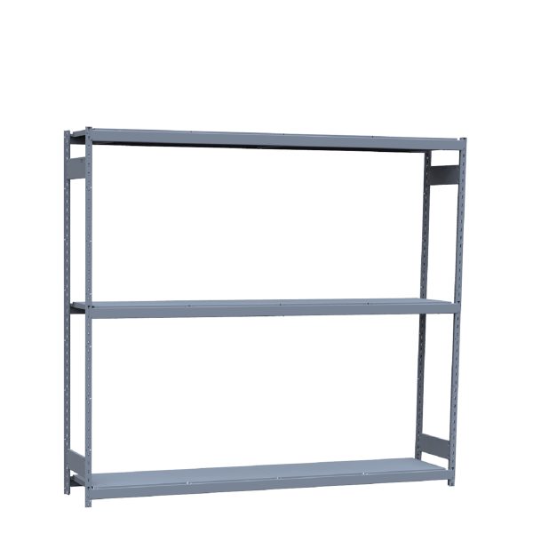 Heavy-Duty Mini-Rack Shelving, 96W x 18D x 87H Starter, 3-Shelf Unit with Steel Decking