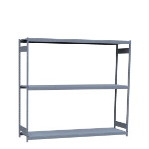 Heavy-Duty Mini-Rack Shelving, 96W x 24D x 87H Starter, 3-Shelf Unit with Steel Decking