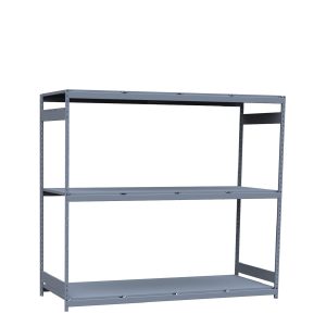 Heavy-Duty Mini-Rack Shelving, 96W x 36D x 87H Starter, 3-Shelf Unit with Steel Decking