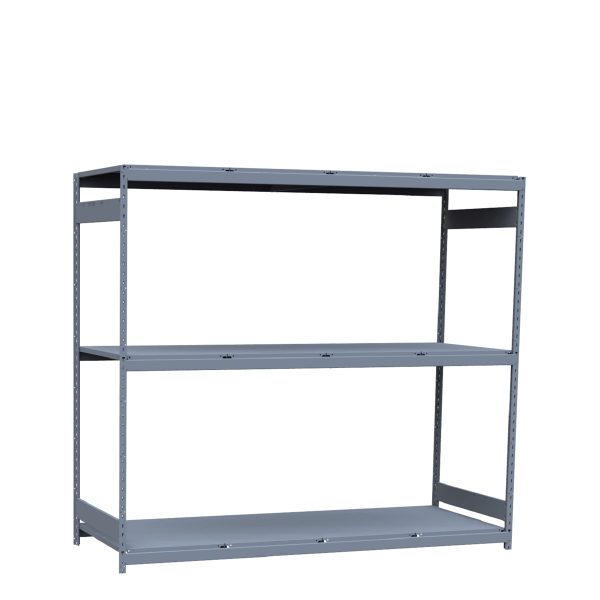 Heavy-Duty Mini-Rack Shelving, 96W x 36D x 87H Starter, 3-Shelf Unit with Steel Decking