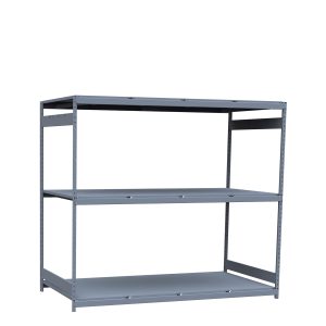 Heavy-Duty Mini-Rack Shelving, 96W x 48D x 87H Starter, 3-Shelf Unit with Steel Decking