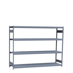 Heavy-Duty Mini-Rack Shelving, 96W x 24D x 75H Starter, 4-Shelf Unit with Steel Decking