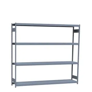 Heavy-Duty Mini-Rack Shelving, 96W x 18D x 87H Starter, 4-Shelf Unit with Steel Decking