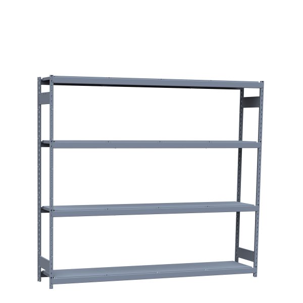 Heavy-Duty Mini-Rack Shelving, 96W x 18D x 87H Starter, 4-Shelf Unit with Steel Decking