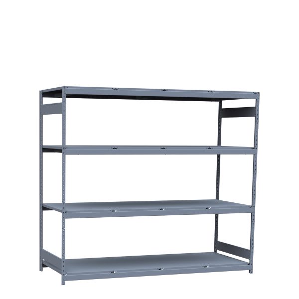 Heavy-Duty Mini-Rack Shelving, 96W x 36D x 87H Starter, 4-Shelf Unit with Steel Decking
