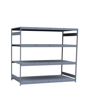 Heavy-Duty Mini-Rack Shelving, 96W x 48D x 87H Starter, 4-Shelf Unit with Steel Decking