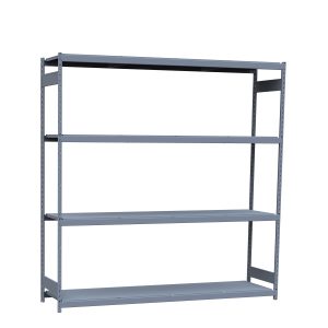 Heavy-Duty Mini-Rack Shelving, 96W x 24D x 99H Starter, 4-Shelf Unit with Steel Decking