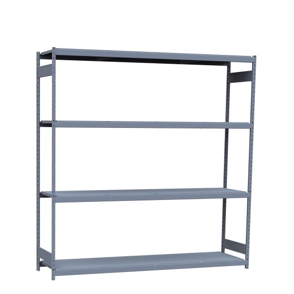 Heavy-Duty Mini-Rack Shelving, 96W x 24D x 99H Starter, 4-Shelf Unit with Steel Decking