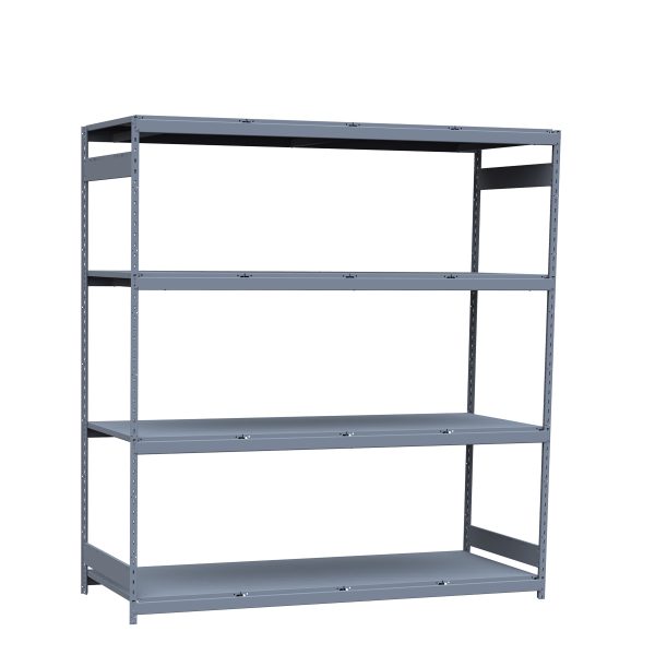 Heavy-Duty Mini-Rack Shelving, 96W x 36D x 99H Starter, 4-Shelf Unit with Steel Decking