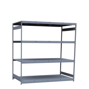Heavy-Duty Mini-Rack Shelving, 96W x 48D x 99H Starter, 4-Shelf Unit with Steel Decking