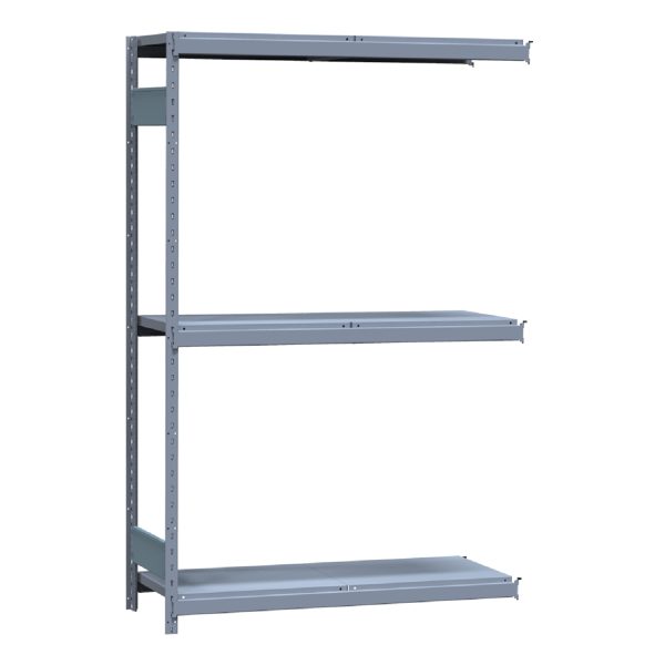 Medium-Duty Mini-Rack Shelving, 48W x 18D x 75H Adder, 3-Shelf Unit with Steel Decking