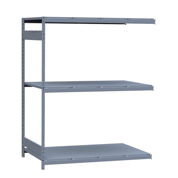 Medium-Duty Mini-Rack Shelving, 60W x 36D x 75H Adder, 3-Shelf Unit with Steel Decking