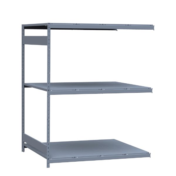 Medium-Duty Mini-Rack Shelving, 60W x 48D x 75H Adder, 3-Shelf Unit with Steel Decking