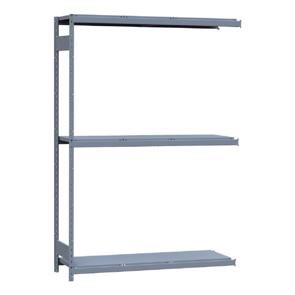 Medium-Duty Mini-Rack Shelving, 60W x 18D x 87H Adder, 3-Shelf Unit with Steel Decking