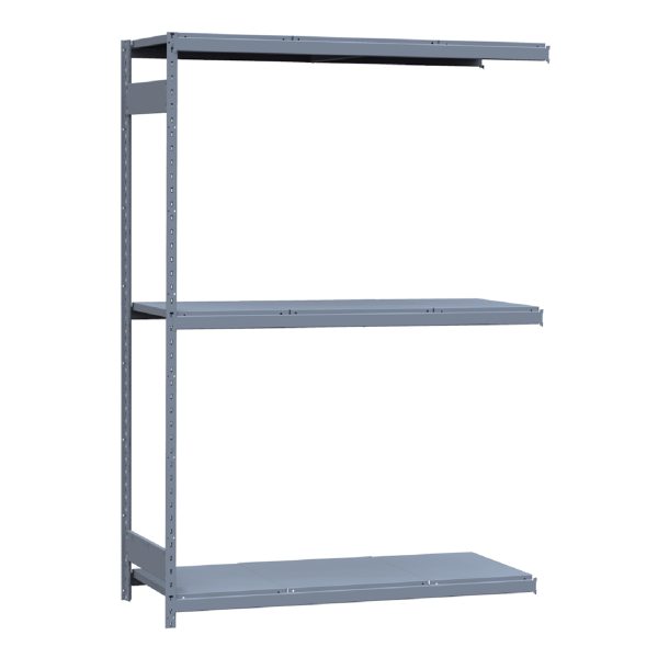 Medium-Duty Mini-Rack Shelving, 60W x 24D x 87H Adder, 3-Shelf Unit with Steel Decking