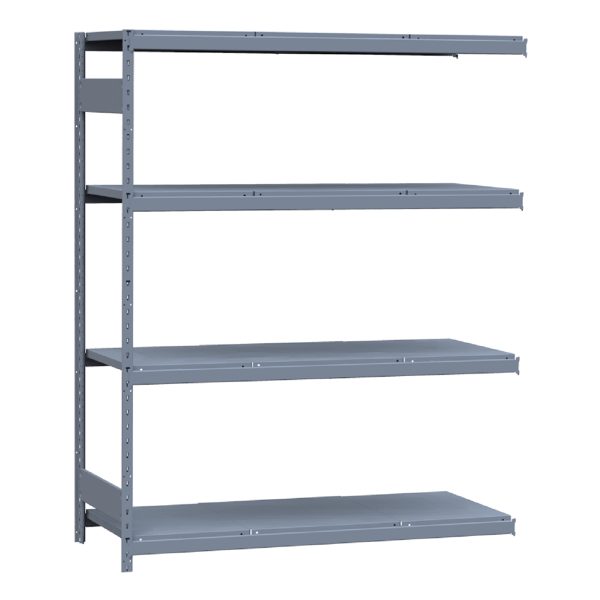 Medium-Duty Mini-Rack Shelving, 60W x 24D x 75H Adder, 4-Shelf Unit with Steel Decking