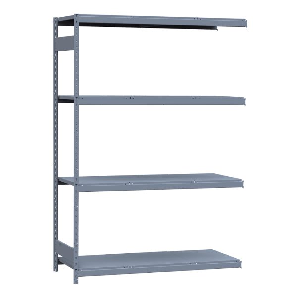 Medium-Duty Mini-Rack Shelving, 60W x 24D x 87H Adder, 4-Shelf Unit with Steel Decking