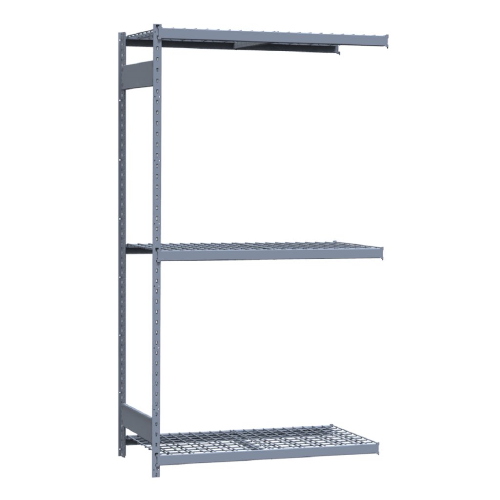 Medium-Duty Mini-Rack Shelving, 48W x 24D x 87H Adder, 3-Shelf Unit ...