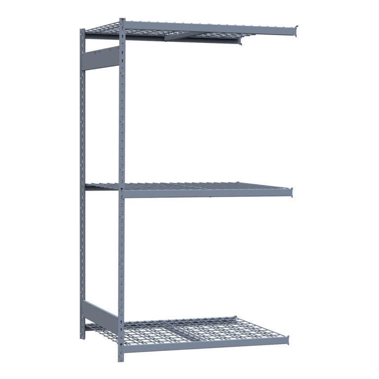 Medium-Duty Mini-Rack Shelving, 48W x 36D x 87H Adder, 3-Shelf Unit ...