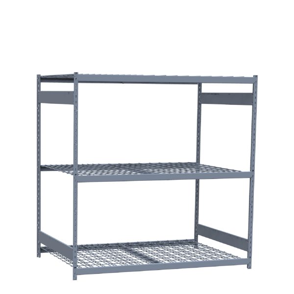Heavy-Duty Mini-Rack Shelving, 72W x 48D x 75H Starter, 3-Shelf Unit with Wire Decking