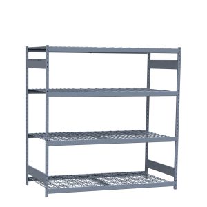 Heavy-Duty Mini-Rack Shelving, 72W x 36D x 75H Starter, 4-Shelf Unit with Wire Decking