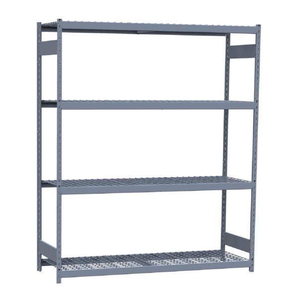 Heavy-Duty Mini-Rack Shelving, 72W x 24D x 87H Starter, 4-Shelf Unit with Wire Decking