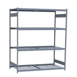 Heavy-Duty Mini-Rack Shelving, 72W x 36D x 87H Starter, 4-Shelf Unit with Wire Decking