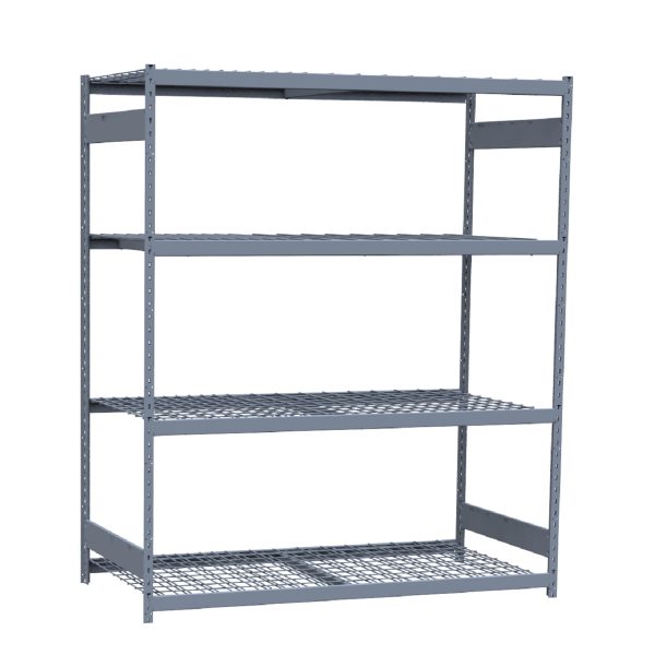 Heavy-Duty Mini-Rack Shelving, 72W x 36D x 87H Starter, 4-Shelf Unit with Wire Decking