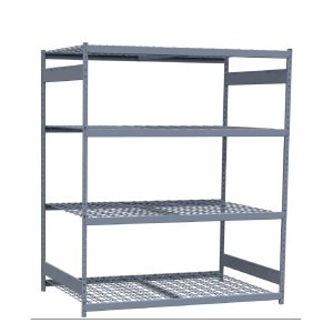 Heavy-Duty Mini-Rack Shelving, 72W x 48D x 87H Starter, 4-Shelf Unit with Wire Decking