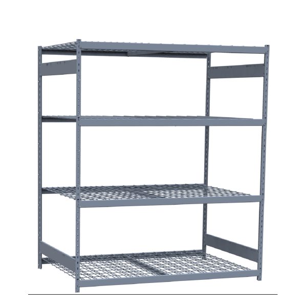 Heavy-Duty Mini-Rack Shelving, 72W x 48D x 87H Starter, 4-Shelf Unit with Wire Decking