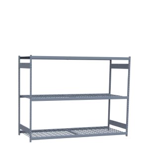 Heavy-Duty Mini-Rack Shelving, 96W x 36D x 75H Starter, 3-Shelf Unit with Wire Decking