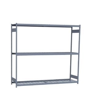 Heavy-Duty Mini-Rack Shelving, 96W x 24D x 87H Starter, 3-Shelf Unit with Wire Decking