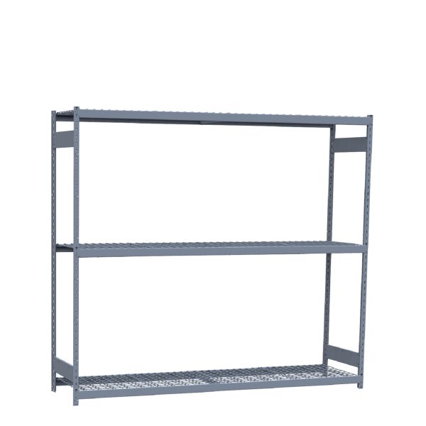 Heavy-Duty Mini-Rack Shelving, 96W x 24D x 87H Starter, 3-Shelf Unit with Wire Decking