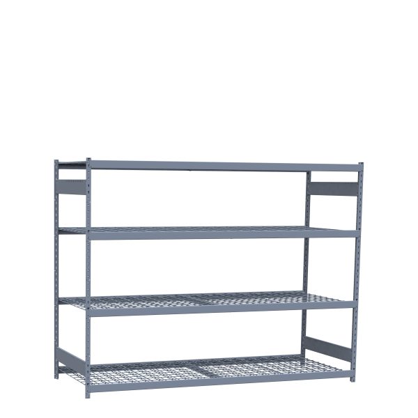 Heavy-Duty Mini-Rack Shelving, 96W x 36D x 75H Starter, 4-Shelf Unit with Wire Decking