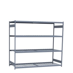 Heavy-Duty Mini-Rack Shelving, 96W x 36D x 87H Starter, 4-Shelf Unit with Wire Decking
