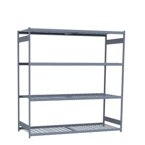 Heavy-Duty Mini-Rack Shelving, 96W x 36D x 99H Starter, 4-Shelf Unit with Wire Decking