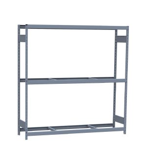 Heavy-Duty Mini-Rack Shelving, 72W x 18D x 75H Starter, 3-Shelf Unit with No Decking