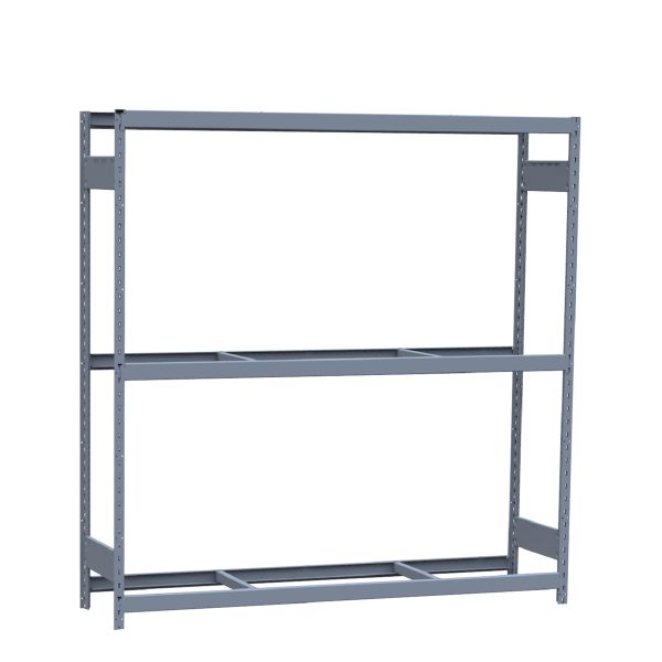 Heavy-Duty Mini-Rack Shelving, 72W x 18D x 75H Starter, 3-Shelf Unit with No Decking