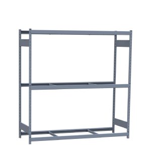 Heavy-Duty Mini-Rack Shelving, 72W x 24D x 75H Starter, 3-Shelf Unit with No Decking