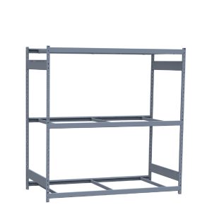 Heavy-Duty Mini-Rack Shelving, 72W x 36D x 75H Starter, 3-Shelf Unit with No Decking