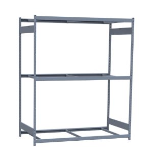 Heavy-Duty Mini-Rack Shelving, 72W x 36D x 87H Starter, 3-Shelf Unit with No Decking