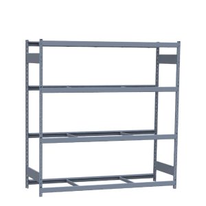Heavy-Duty Mini-Rack Shelving, 72W x 24D x 75H Starter, 4-Shelf Unit with No Decking