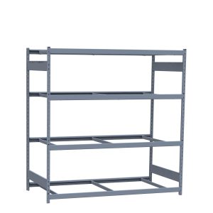 Heavy-Duty Mini-Rack Shelving, 72W x 36D x 75H Starter, 4-Shelf Unit with No Decking